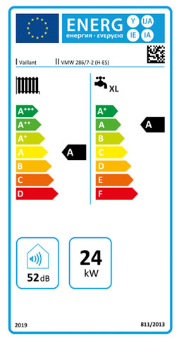 etiqueta de eficiencia energetica caldera vaillant ecotec pure 286/7-2